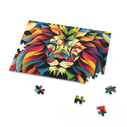 Geometric Rainbow Lion Puzzle (120, 252, 500-Piece)