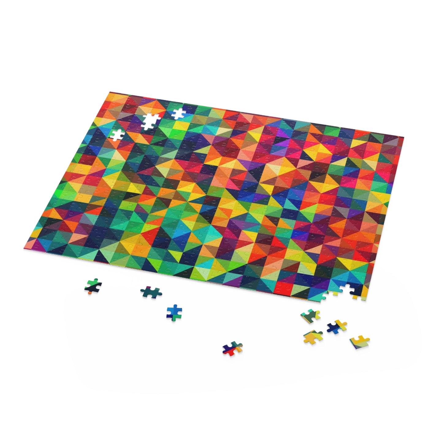 Rainbow Geometric Pattern Puzzle (120, 252, 500-Piece)