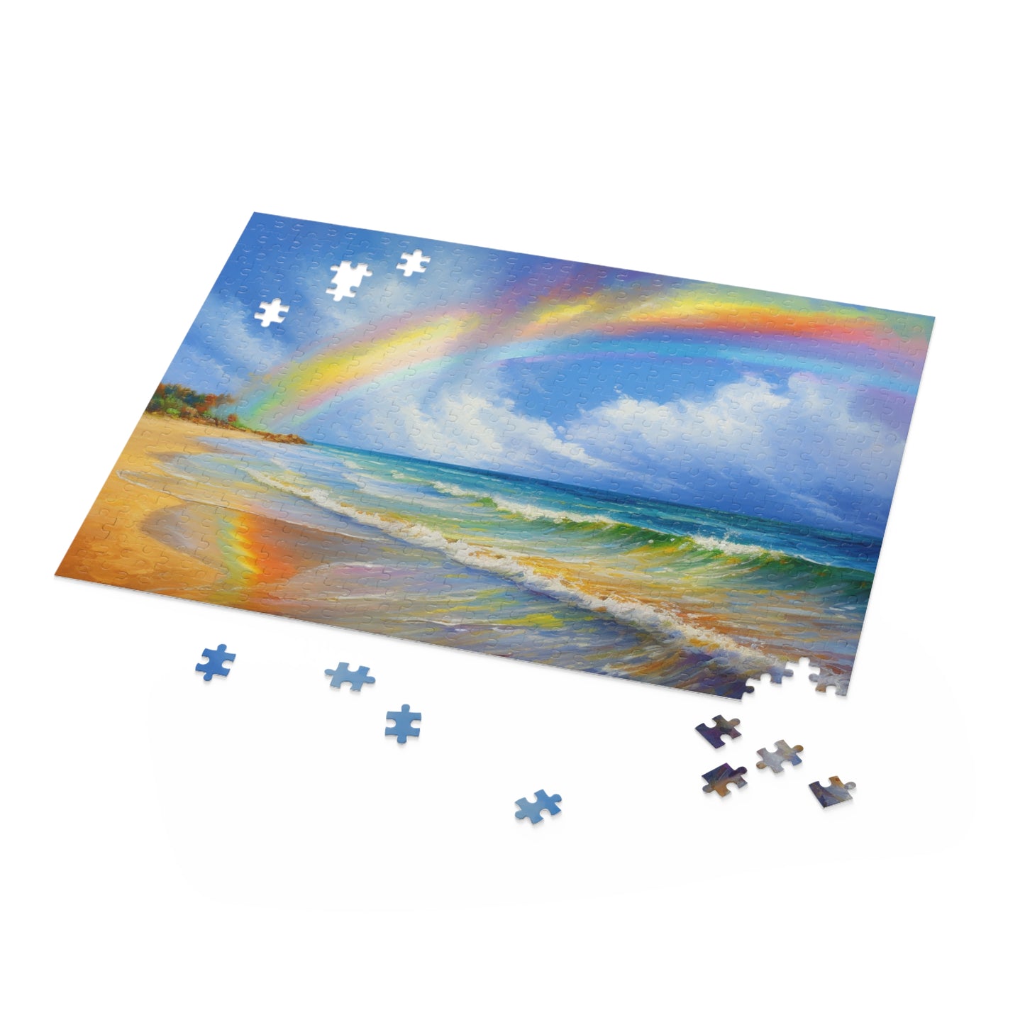 Watercolor Rainbow Beach Puzzle (120, 252, 500-Piece)