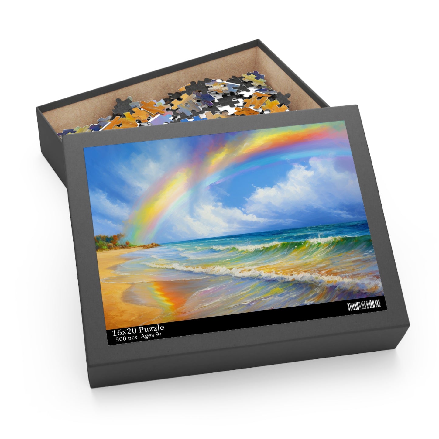 Watercolor Rainbow Beach Puzzle (120, 252, 500-Piece)