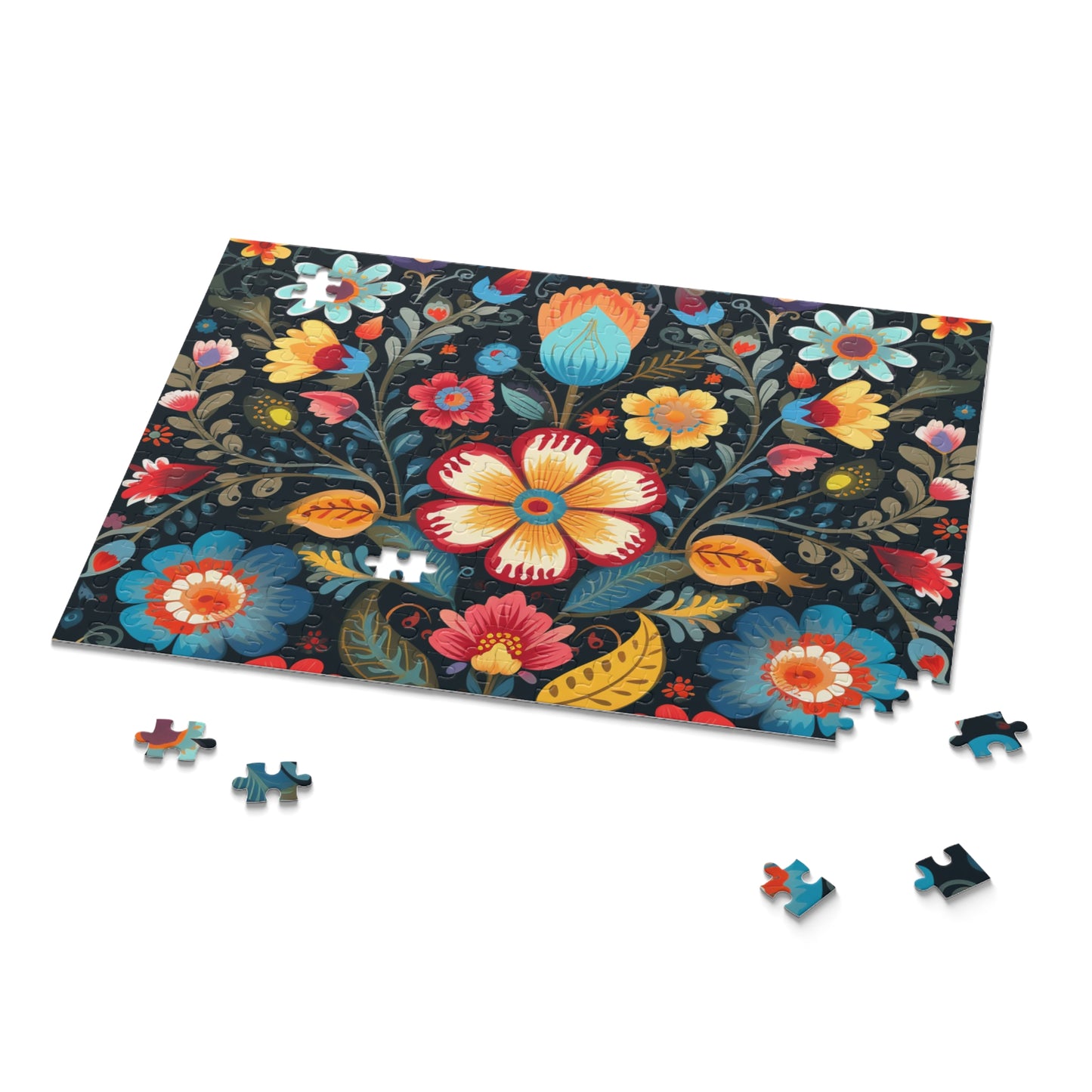 Folk Flowers Puzzle (120, 252, 500-Piece)