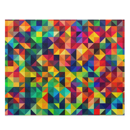 Rainbow Geometric Pattern Puzzle (120, 252, 500-Piece)