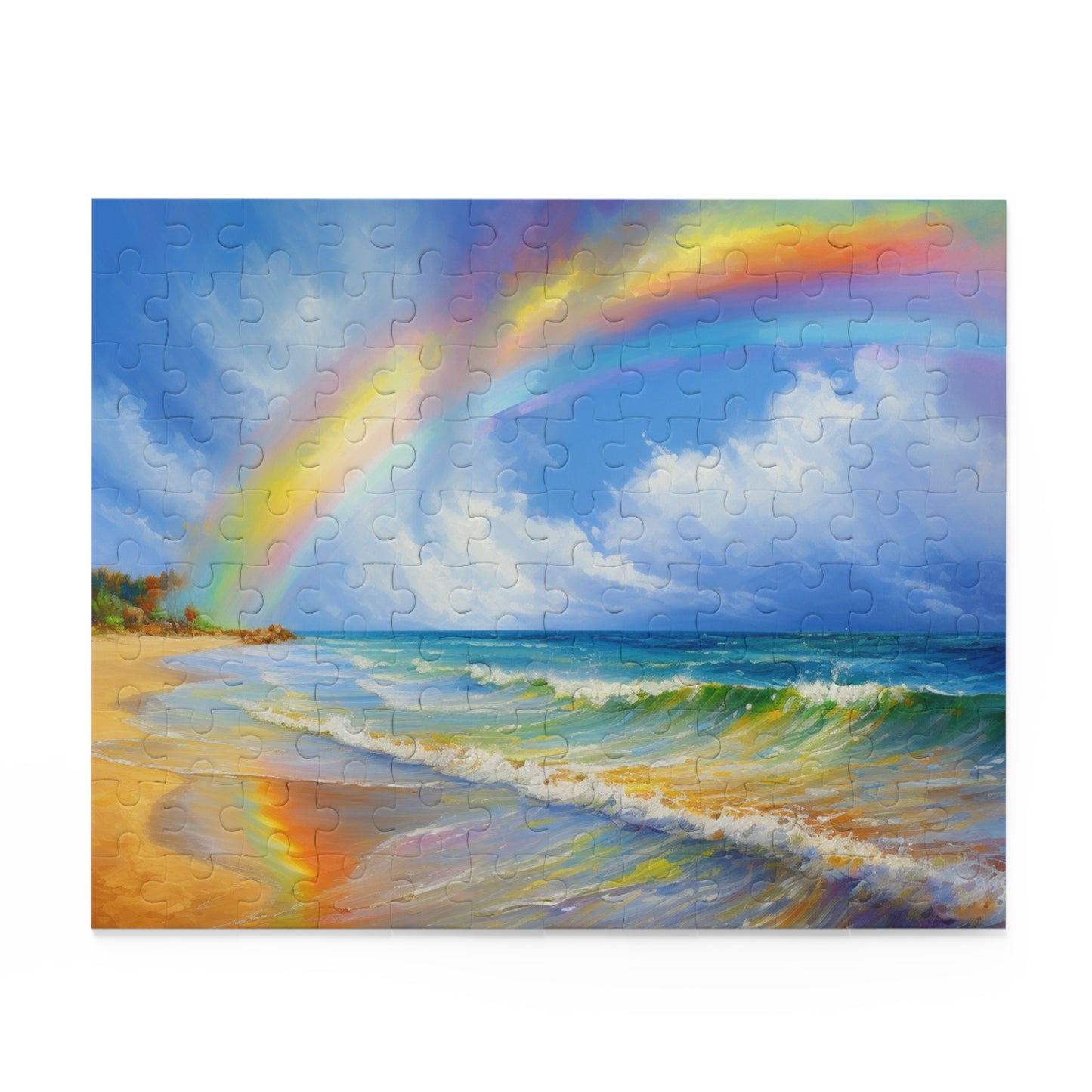 Watercolor Rainbow Beach Puzzle (120, 252, 500-Piece)