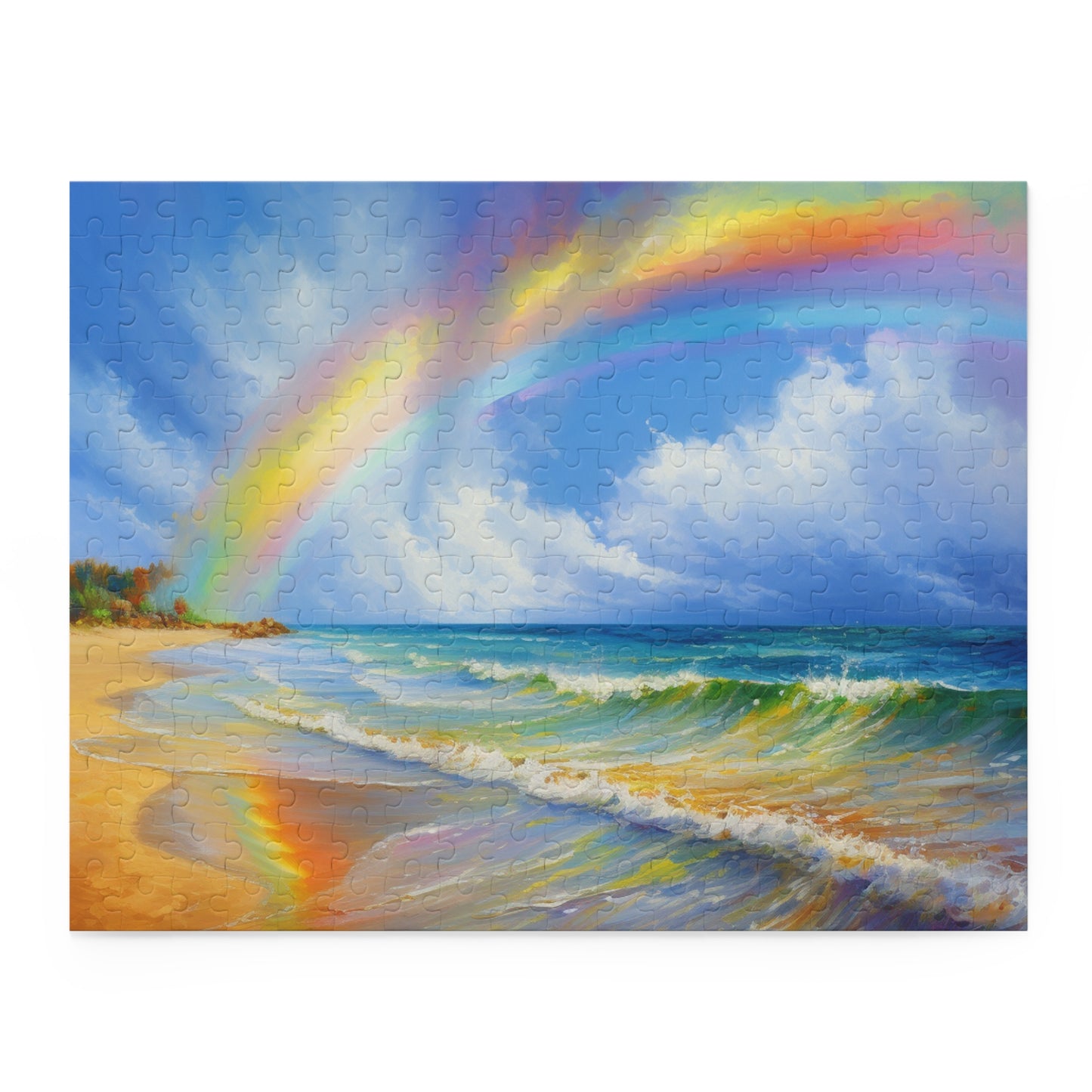 Watercolor Rainbow Beach Puzzle (120, 252, 500-Piece)