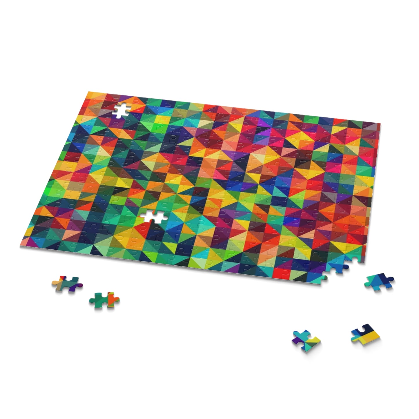 Rainbow Geometric Pattern Puzzle (120, 252, 500-Piece)