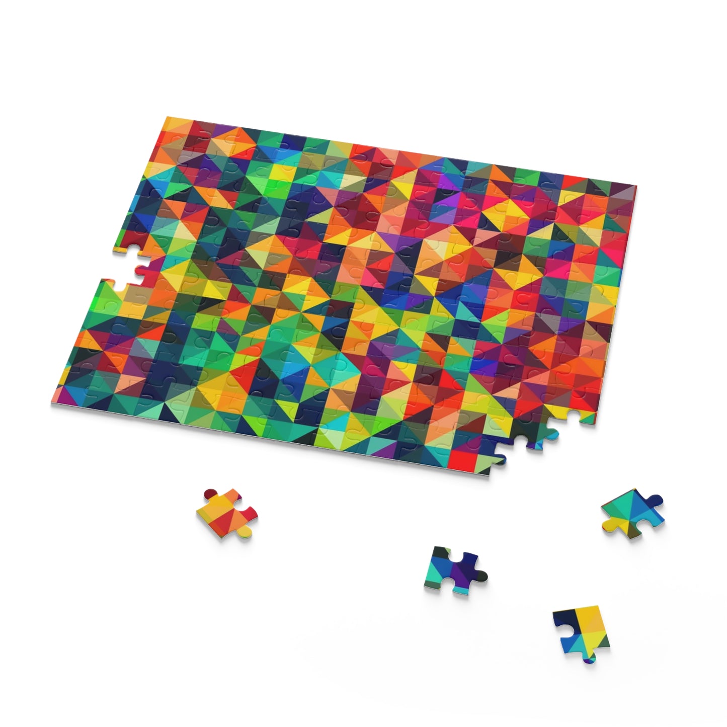 Rainbow Geometric Pattern Puzzle (120, 252, 500-Piece)