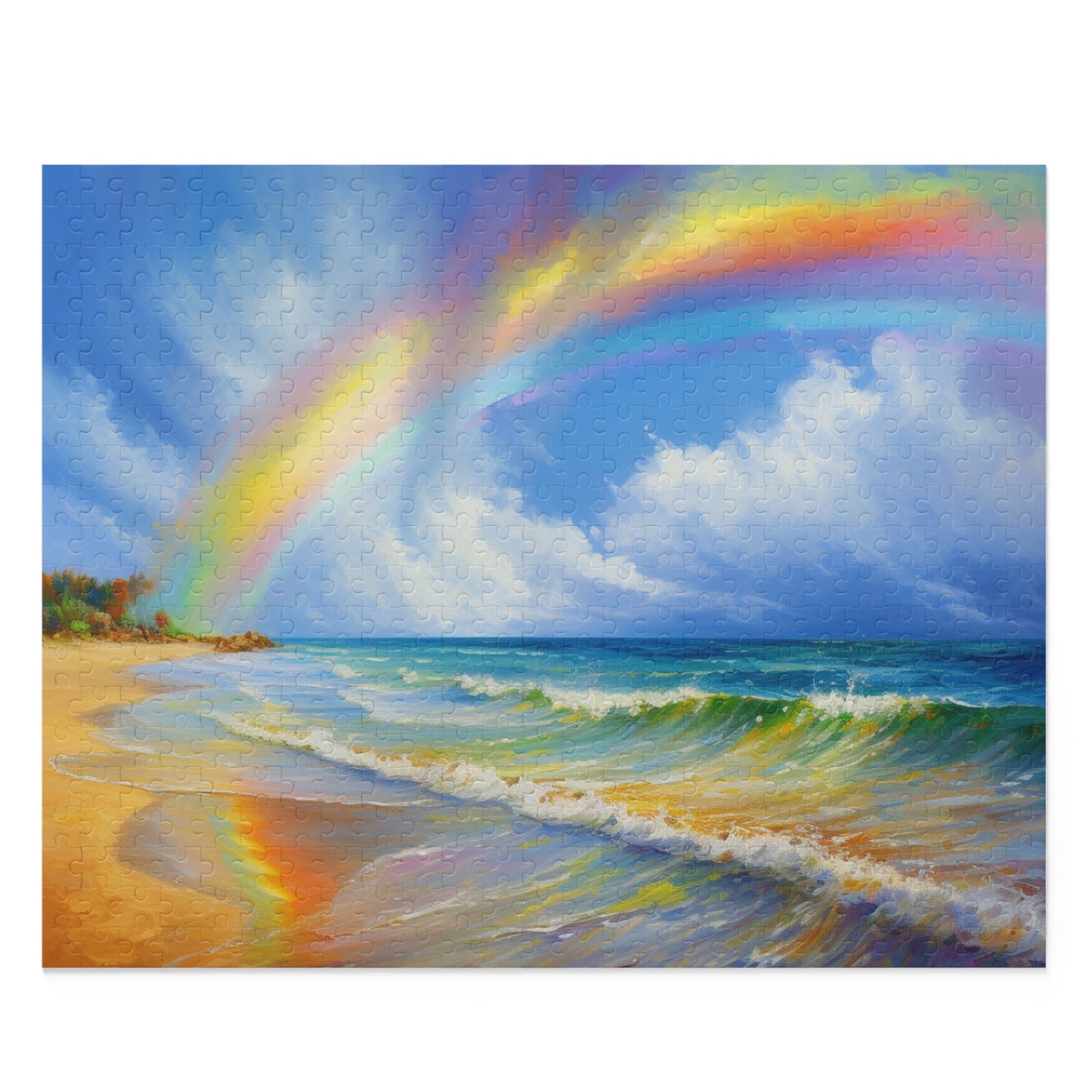 Watercolor Rainbow Beach Puzzle (120, 252, 500-Piece)