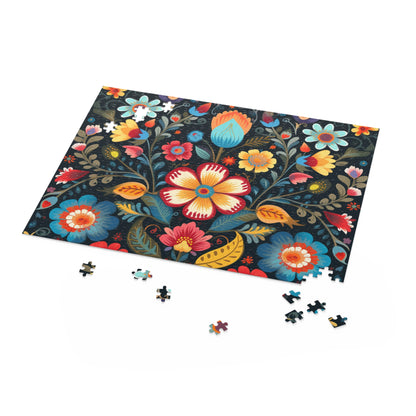 Folk Flowers Puzzle (120, 252, 500-Piece)