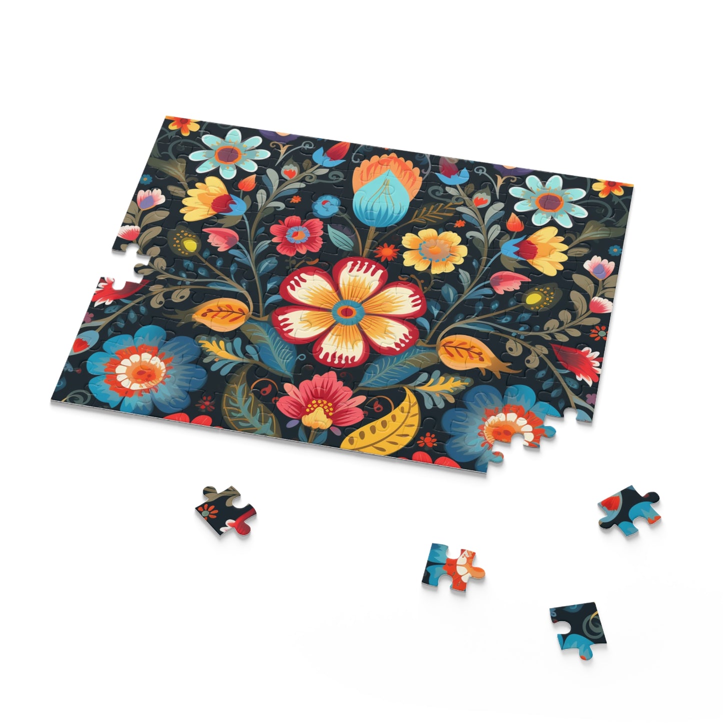 Folk Flowers Puzzle (120, 252, 500-Piece)