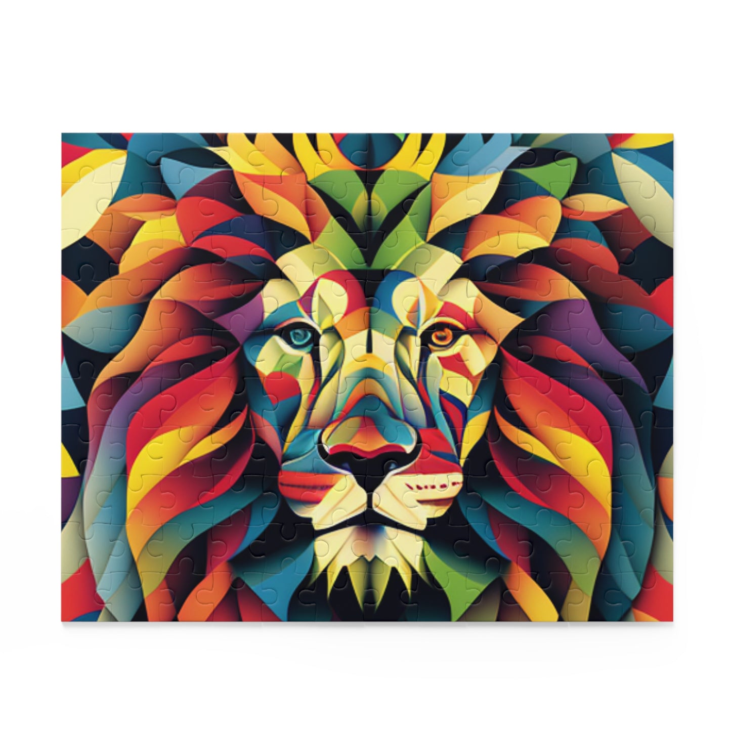 Geometric Rainbow Lion Puzzle (120, 252, 500-Piece)