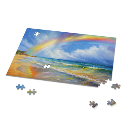 Watercolor Rainbow Beach Puzzle (120, 252, 500-Piece)