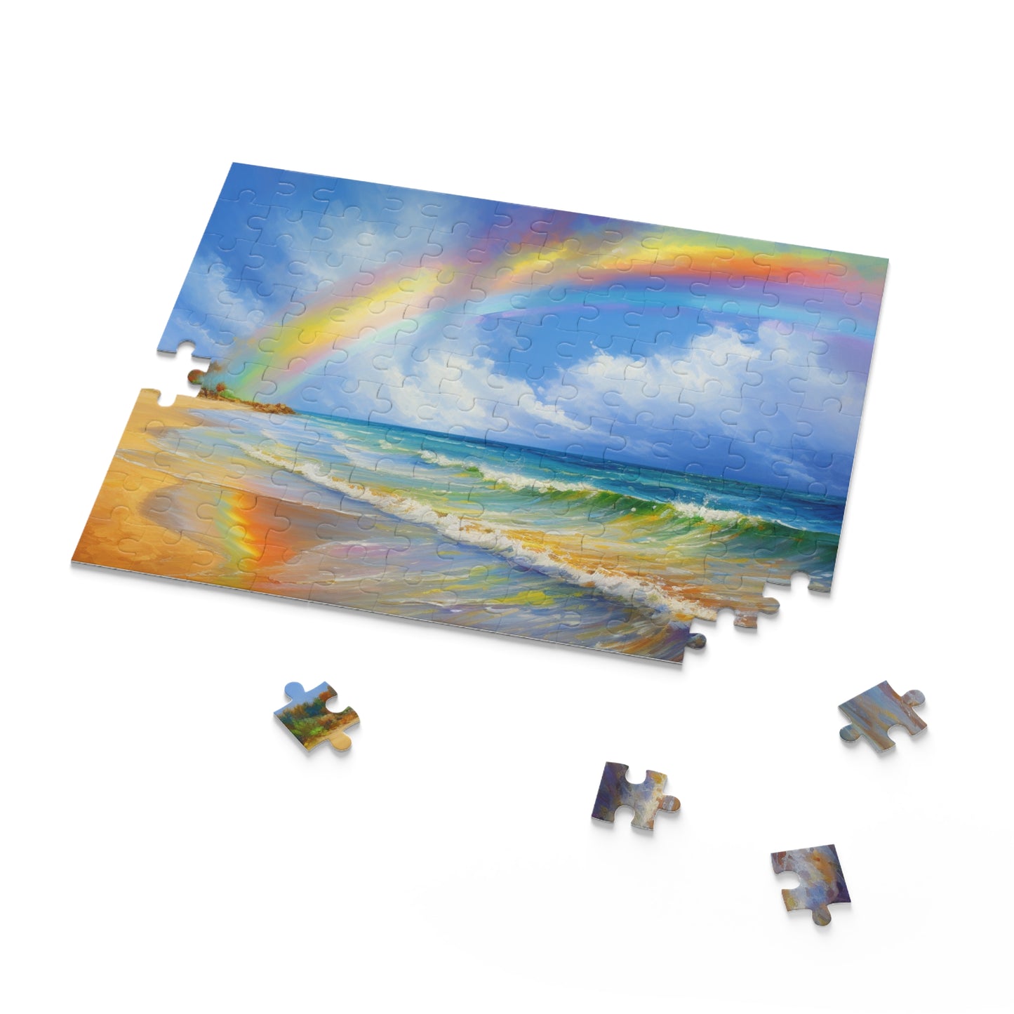 Watercolor Rainbow Beach Puzzle (120, 252, 500-Piece)